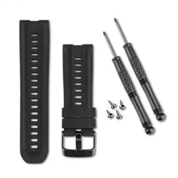 Garmin QuickFit 26 ranneke tactix, Fenix 7X, Enduro, Descent Mk2 -laitteille - musta silikoni