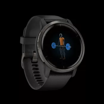 Garmin Venu 2 - 45 mm älykello silikonirannekkeella - musta