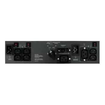 ABB PowerValue 11 RT Bypass PDU 16A - 1U rack-asennettava virranjakoyksikkö manuaalisella ohituksella, 1x C19 & 4x C13 lähdöt, IEC C20 tulo