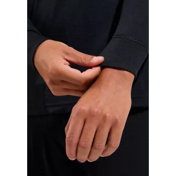 ODLO Merino 200 BL Top Turtle Neck LS Half Zip termoalusasu - musta - koko S