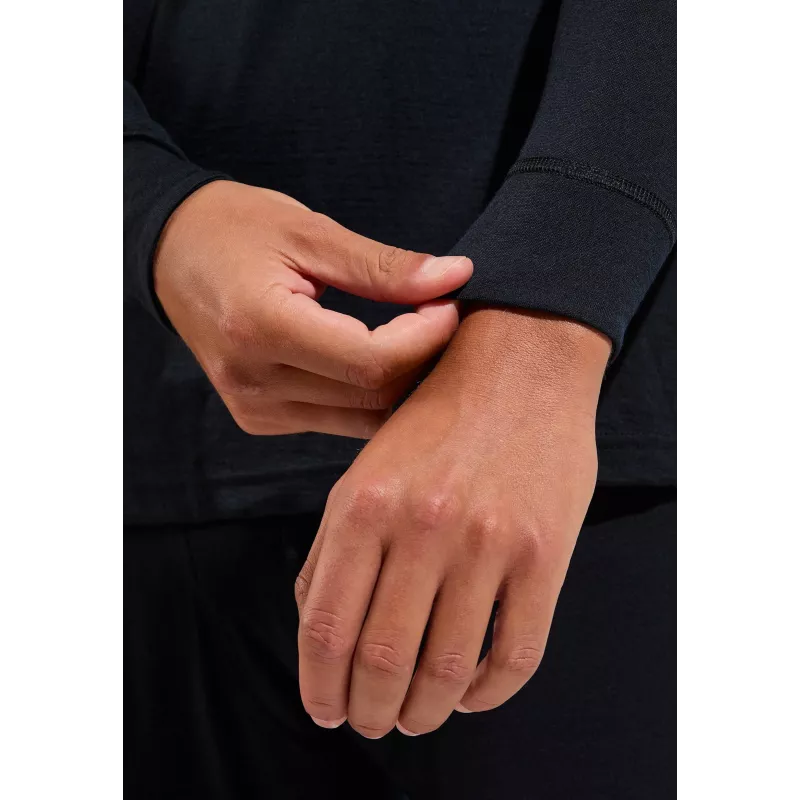 ODLO Merino 200 BL Top Turtle Neck LS Half Zip miesten termoalusasu - musta - XXL