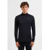 ODLO Merino 200 BL Top Turtle Neck LS Half Zip miesten termoalusasu - musta - XXL