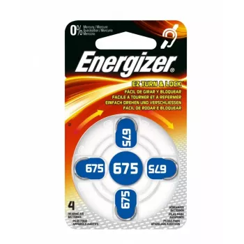 Energizer sinkki-ilma-kuulolaitteen paristot, koko 675 (AZ675DP-4 TL4)