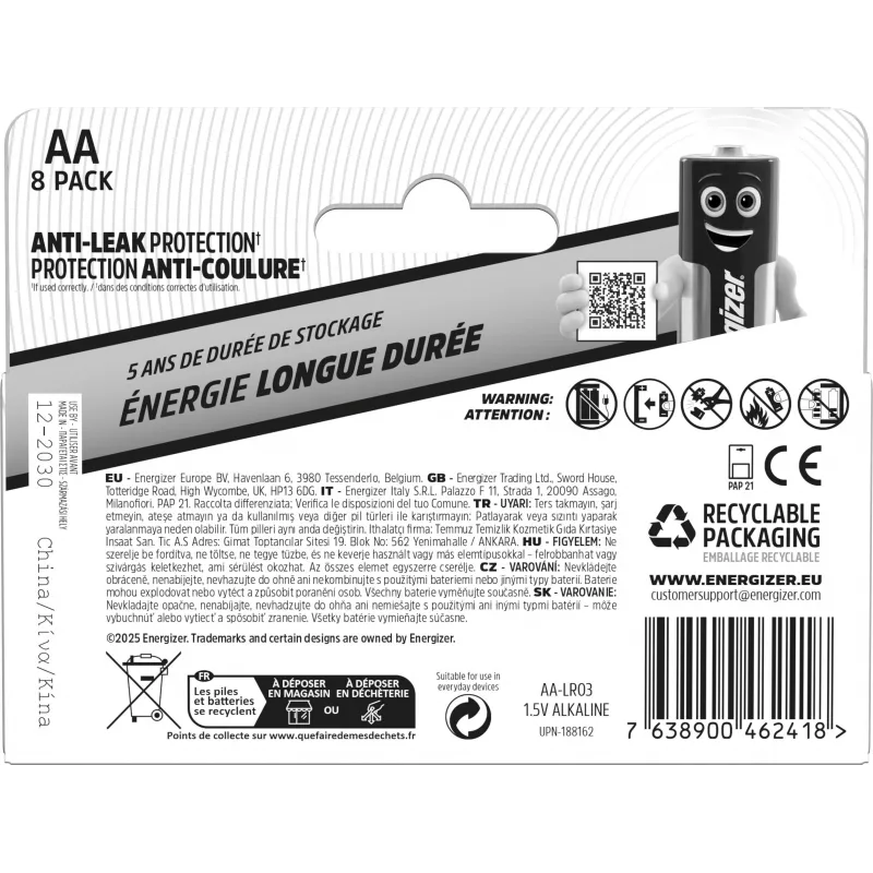 Energizer Everyday AA/LR6 -alkaliparistot (DHP8)