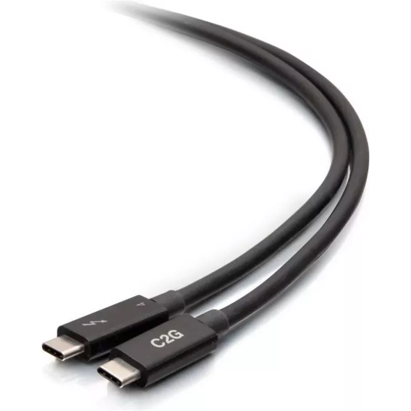 C2G 2,5 jalan Thunderbolt 4 USB-C kaapeli - 40Gbps, 100W PD, 8K, musta