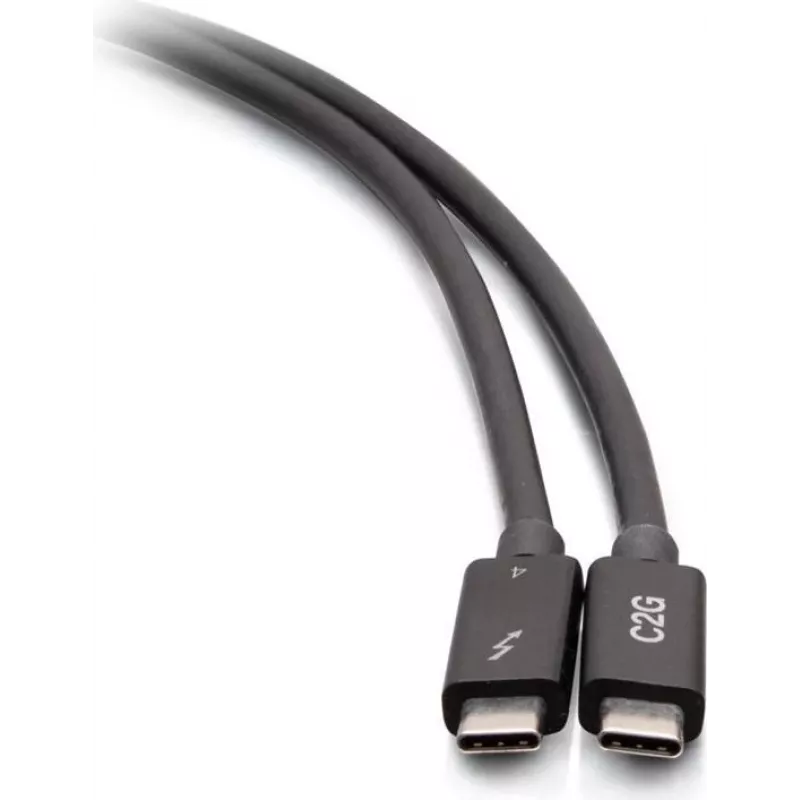 C2G 2,5 jalan Thunderbolt 4 USB-C kaapeli - 40Gbps, 100W PD, 8K, musta