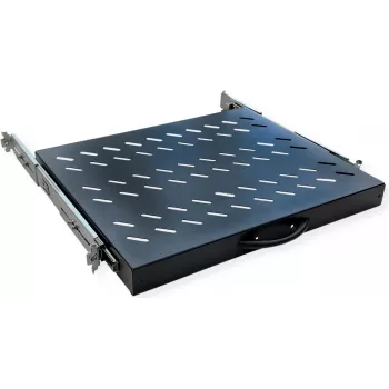 VALUE 19 inch ulosvedettävä hylly telineille enintään 800 mm syvyyteen, 420 x 568 mm, 25 kg kantavuus
