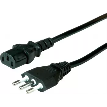 VALUE italialainen virtajohto IEC C13 0,8 m musta H05VV-F 3x0,75 mm² 10 A 250 V