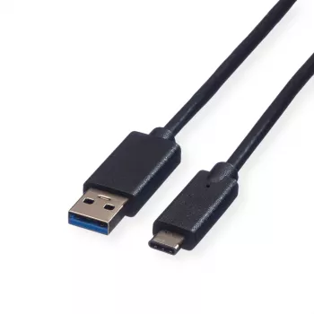 ROLINE USB 3.2 Gen 1 kaapeli A - C, 1 m, musta