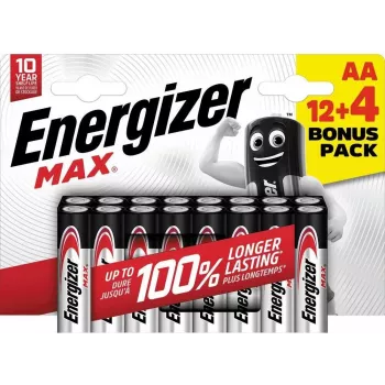 Energizer Max 316920 AA Mignon alkaliparisto, 1,5 V, 16 kpl:n pakkaus
