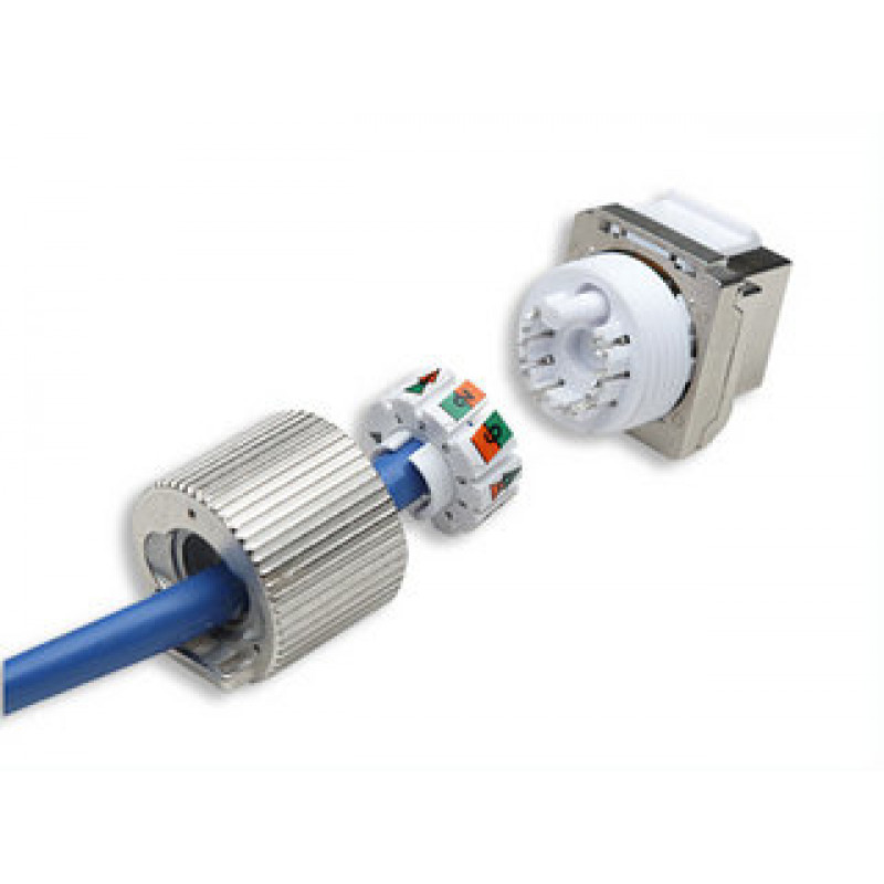 Intellinet 167222 Cat6 FTP RJ45 Keystone -liitin, työkaluton, suojattu, sinkkiseos