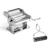Marcato Atlas+ Chrome pastakone Pastabike Multi-Cutter -leikkurilla