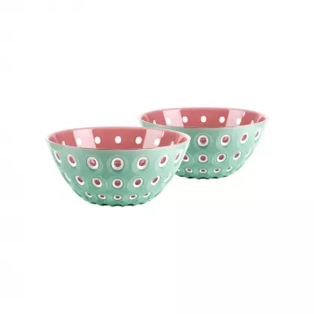 Guzzini Le Murrine 2 kpl:n kulhosarja 12 cm matcha-vihreä/valkoinen/mauve