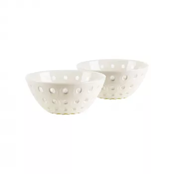 Guzzini Le Murrine 2 kpl:n kulhosarja 12 cm helmiäinen/valkoinen/helmiäinen