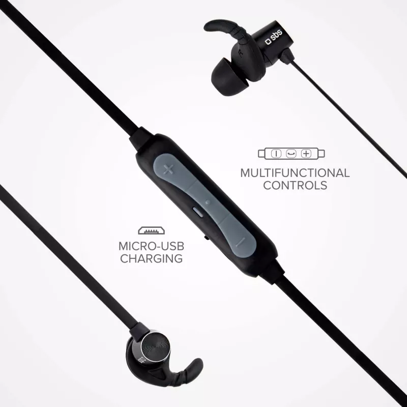 SBS TEEARBT501K langattomat Bluetooth in-ear-kuulokkeet mikrofonilla, musta