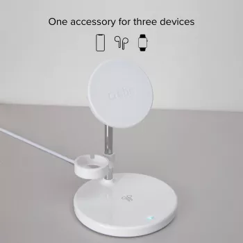 SBS TEWIRMAG3IN1 3-in-1 langaton latausteline MagSafe-yhteensopiva iPhonelle, Apple Watchille ja AirPodsille