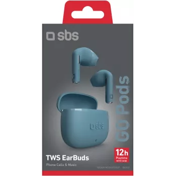 SBS Go Pods langattomat TWS-nappikuulokkeet, petrolinsininen (TEEARTWSGOPODSP)