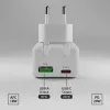 SBS TETRGANUSBTCFOLD20W 20 W GaN USB-C taitettava seinälaturi valkoinen