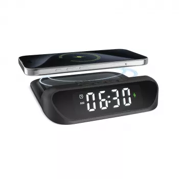 SBS herätyskello 15 W langattomalla laturilla (TEWIRCLOCK)