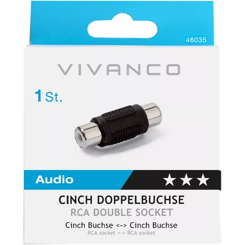 Vivanco RCA–RCA-audioadapteri (VVAADAPRCAFF)