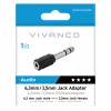 Vivanco VVAJACKAD35F63M 3,5 mm plugiadapteri (liitäntä plugiin) stereo