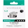 Vivanco suojattu 2-tie-TV-antennijakaja, koaksiaalinaaras – 2 urosta (VVANSHILD2M1F)