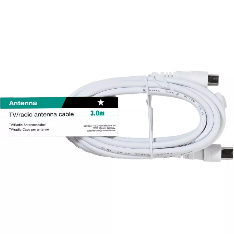 Vivanco antennikaapeli 3 m, uros–naaras (VVANX30MFW)
