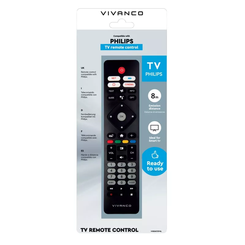 Vivanco VVREMOTEPHIL yleiskaukosäädin Philips-televisioille