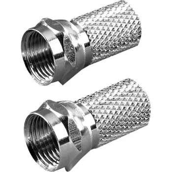 Vivanco F-liitin 6.5 mm kaapelille, 2 kpl (VVSATADAPTF65MM2P)