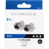 Vivanco F-liitin 6,5 mm:n kaapelille, 2 kpl (VVSATADAPTF65MM2P)