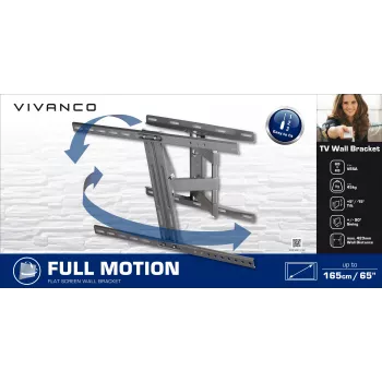 Vivanco kääntyvä television seinäteline 65" 45 kg (VVTVVESA60045XLOK)