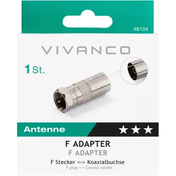 Vivanco F-liitin – koaksiaalinaaras -adapteri (VVSATCOAXSATMF)
