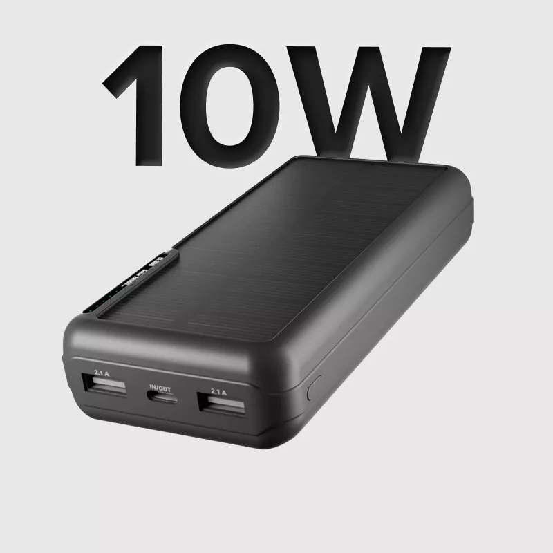 SBS aurinkopankki 20000 mAh Fast Charge musta