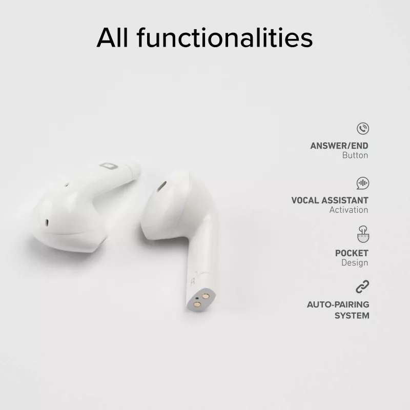 SBS Nu Blade True Wireless -nappikuulokkeet (TWS), valkoinen (TEEARTWSBLADEBTW)