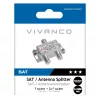 Vivanco VVSATSPLIT1IN2OUT satelliittijakaja 1 tulo 2 lähtöä 5-2400 MHz F-pistoke