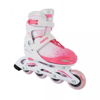 Roces Jokey X Girl säädettävät inline-luistimet 34-37 valkoinen pinkki