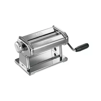 Marcato Atlas 150 Roller Premium käsikäyttöinen pastakone, kromattu teräs, 150 mm telat, 10 paksuusastetta, hopea