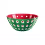 Guzzini Le Murrine tarjoilukulho 25 cm smaragdinvihreä/valkoinen/punainen