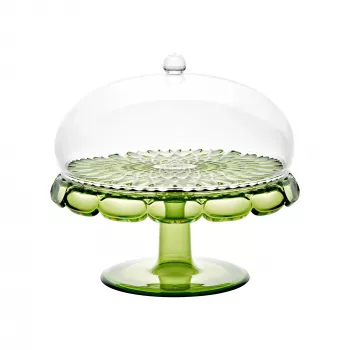 Guzzini Vanity kakkuteline lasikuvulla, lumpeenvihreä, 30 cm