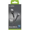 SBS USB–microUSB-kaapeli 1 m, musta (LTHL200)