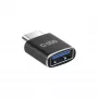 SBS USB-C - USB-A sovitin, USB 3.0, 5Gbps, OTG, 3A lataus, alumiini, musta