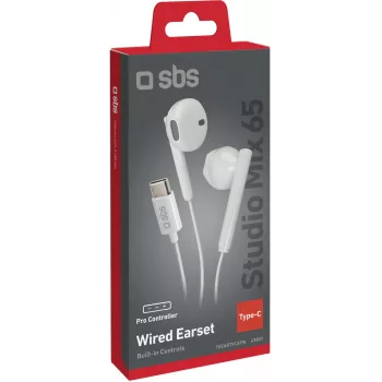 SBS Studio Mix 65c langalliset USB-C-kuulokkeet, valkoinen (TEEARTYCAPW)