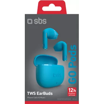 SBS Go Pods True Wireless -nappikuulokkeet (TWS), sininen (TEEARTWSGOPODSB)