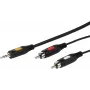 Audiokaapeli 3,5 mm – 2xRCA Vivanco 2,5 m (VVAJACK2RCA25MMK)