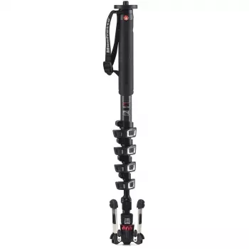 Manfrotto XPRO Monopod+ MVMXPROC5 hiilikuituinen 5-osainen video-yksijalka FLUIDTECH-jalustalla