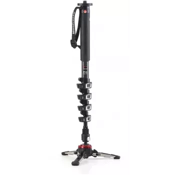 Manfrotto XPRO Monopod+ MVMXPROC5 hiilikuituinen 5-osainen video-yksijalka FLUIDTECH-jalustalla