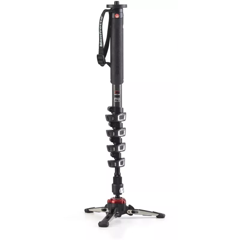 Manfrotto XPRO Monopod+ MVMXPROC5 hiilikuituinen 5-osainen video-yksijalka FLUIDTECH-jalustalla