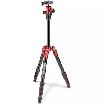 Manfrotto Element Traveller 5-osainen alumiinijalusta kuulapäällä, punainen