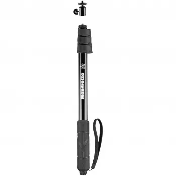 Manfrotto MPOLEVR alumiininen jatkovarsi 360°- ja action-kameroille, 4 osaa, 66-200 cm, musta