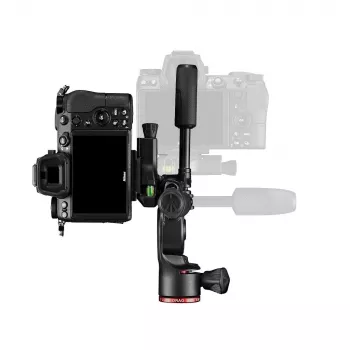 Manfrotto MH01HY-3W 3-tie-hybridijalustapää, teknopolymeeri, 6 kg hyötykuorma, Arca-Swiss-pikakiinnitys, musta